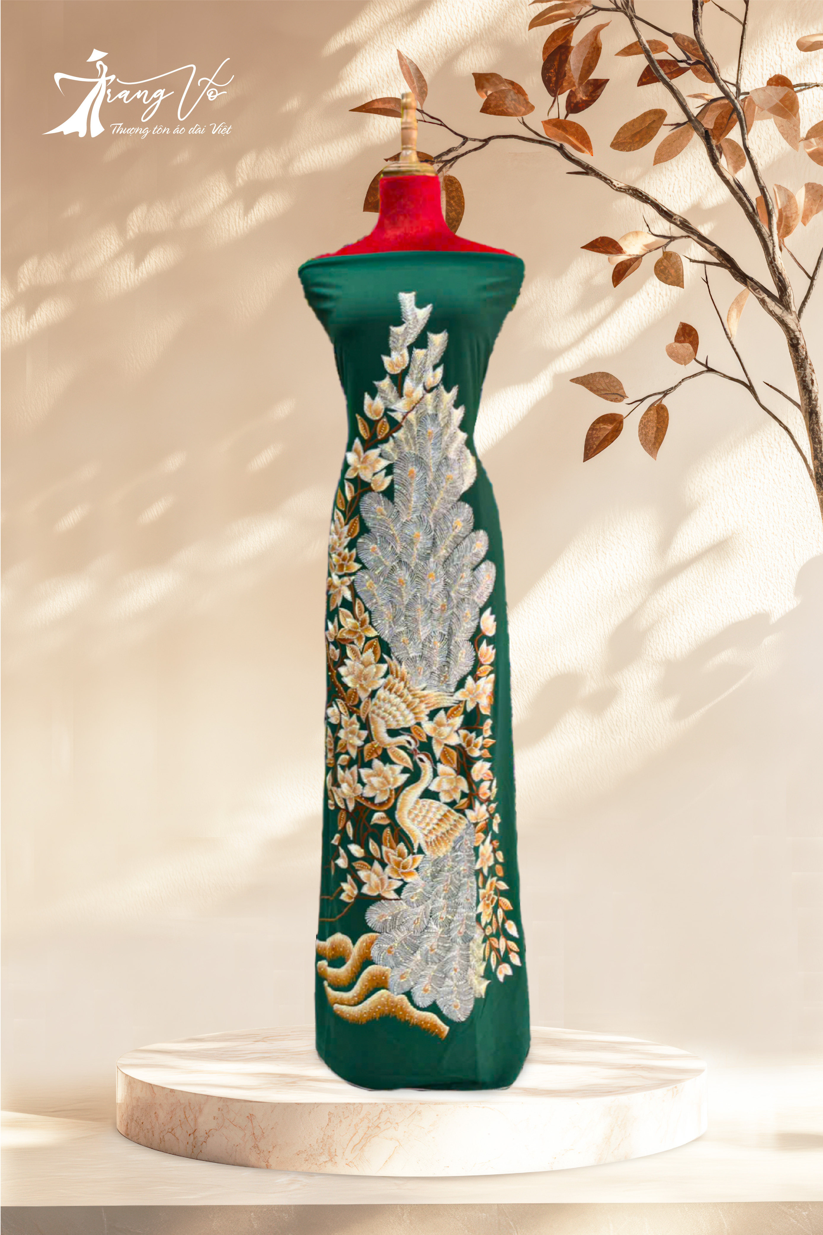 LEN Ý THÊU ÉP ĐÁ SWAROVSKI CAO CẤP #03112402